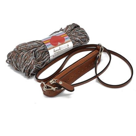 Picture of Kit Zipper Full 20 cm, Tabac with 200gr Handibrands Hearts Cord Yarn, Multicolor Bronze