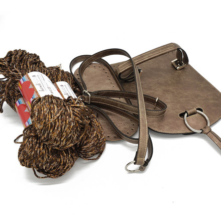 Picture of Kit Chloe Backpack, Vintage Bronze with 600gr Hearts Cord Yarn, Bronze-281