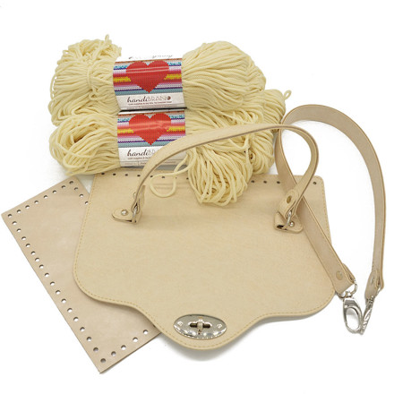 Picture of Kit Cover Royal, Vintage Sugar with Shoulder Strap and 600gr Hearts Cord Yarn, Sugar
