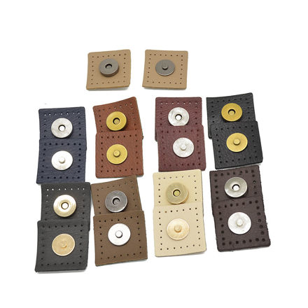 Picture of Set of 2 Leather Accessories with Holes and Magnet. Choose Your Color!